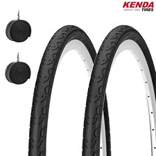 2 COPERTONI 700 X 35 C + CAMERE PNEUMATICI KENDA NERI BICICLETTA TREKKING CITY