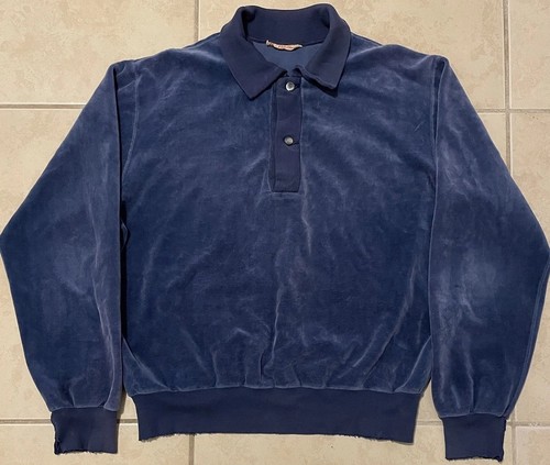 Felpa polo velluto vintage