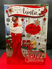 CARTOLINA DI NATALE ZIA 9"X6"