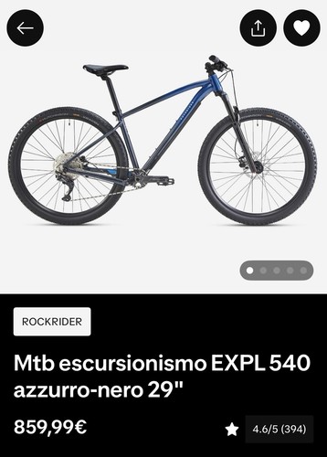 Rockrider expl 540 - come, nuova