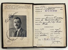BRA Cuneo 1939 Tessera Libretto Personale LICENZA DI PESCA IN ACQUE DOLCI