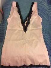 Dolce & Gabbana Canotta In Satin Rosa Nuova Mai Indossata