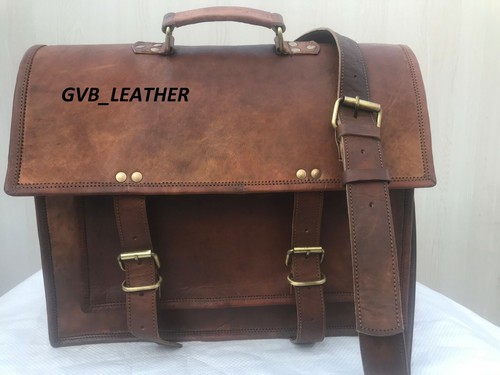 Uomo pelle vintage messenger - pelle,