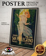 copia d'autore POSTER locandina vintage San Pellegrino Terme cure acqua salute