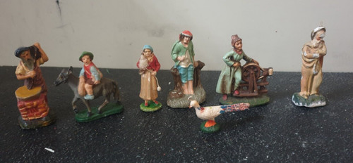 Statuine presepe gesso epoca - statuine,