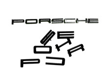 Scritta Porsche nera per