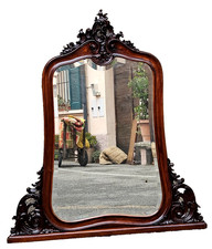 SPECCHIO SPECCHIERA INTAGLIATA NOCE MASSELLO EPOCA 1880/90 L 130 X 119 P 5