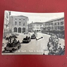 Sacile ,carristi,Piazza del popolo, Sfilata Brigata garibaldi ,rara,animata,CL3