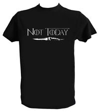 T shirt Not Today Arya Stark Uomo Bambinoo Trono di Spade House of Stark