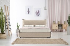 EVERGREENWEB ? Letto con Box Contenitore, Rete e Elegante Testiera + cuscino