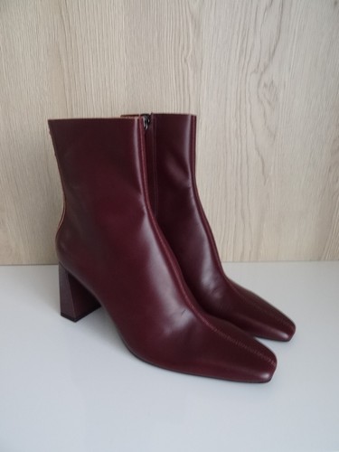 Zara stivaletti bordeaux tacco - stivaletti,