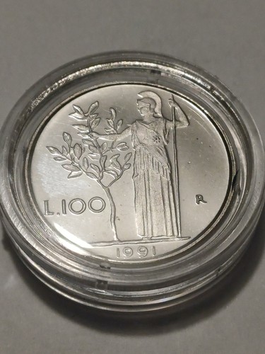 100 lire 1991 proof - lire, serie