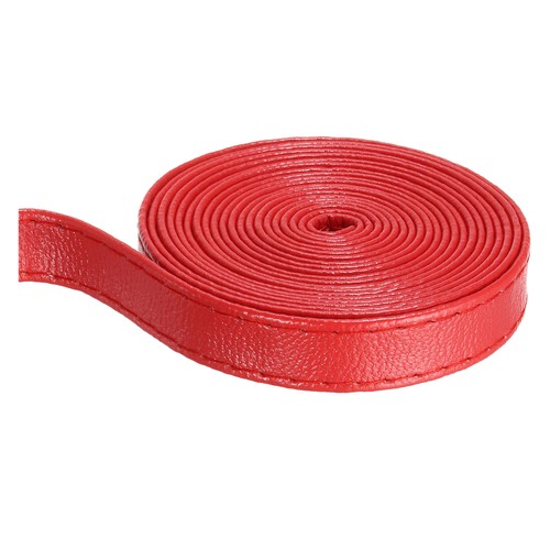 Red leather strap - red, 10mm