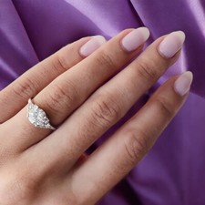 Fede Nuziale Diamante 1,40 Ct IGI Coltivata in Laboratorio Taglio Tondo Donna...