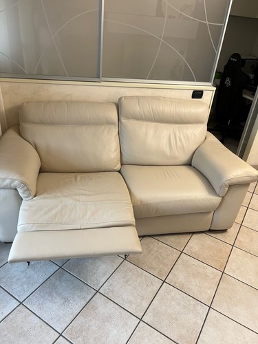 Divano pelle posti in - pelle, 3