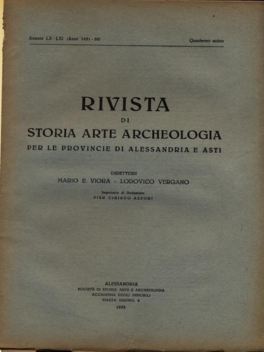 Rivista storia arte - rivista, di