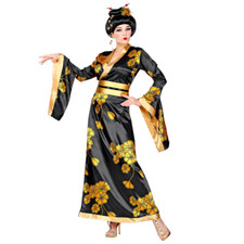 COSTUME VESTITO ABITO TRAVESTIMENTO CARNEVALE ADULTO DONNA GIAPPONESE GEISHA