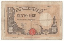 100 LIRE BARBETTI GRANDE  "B"
