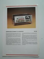 Scheda Tecnica UNAOHM Generatore di Barre TV Colori PAL EP 636