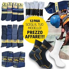 CALZE DA LAVORO IN COTONE CON PUNTA E TALLONE RINFORZATO KIT 12 PAIA OFFERTA!!!!