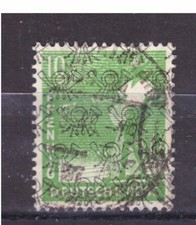 FRANCOBOLLI Germania Bizona 1948 Soprastampato Tappeto 10 p.  UNI24I