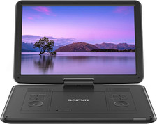 Lettore DVD Portatile Da 17,5" Con Schermo HD Da 16", Batteria Ricaricabile Da 6