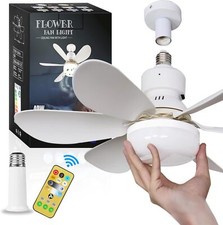 Plafoniera LED Ventilatore Ventilatore da Soffitto con Illuminazione Base E27 Dimmerabile