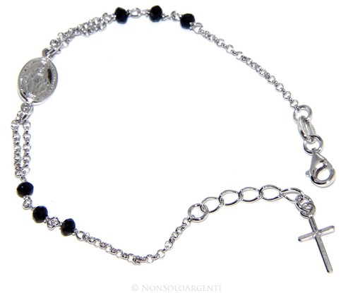 Bracciale rosario argento 925 - bracciale,