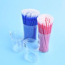 100 Pz/Confezione Uso Dentale Monouso Micro Applicatore Spazzola Estensione Ciglia Stick