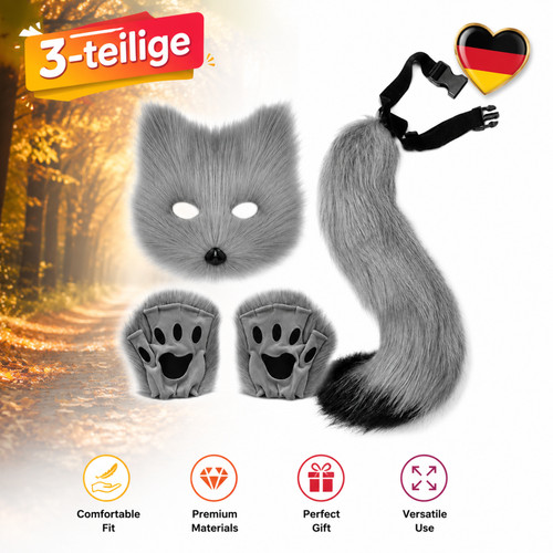Set costume volpe realistico - volpe,