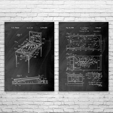 Pinball Patent Wall Art Set di