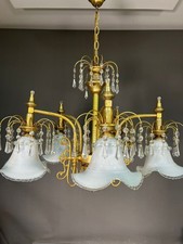 Lampadario vintage in vetro