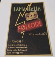 LAMA ITALIA FOLGORE TORINO CARTOLINA PUBBLICITARIA RASOI Ventennio Fascismo 