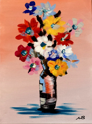 Fiori astratti vaso - fiori,