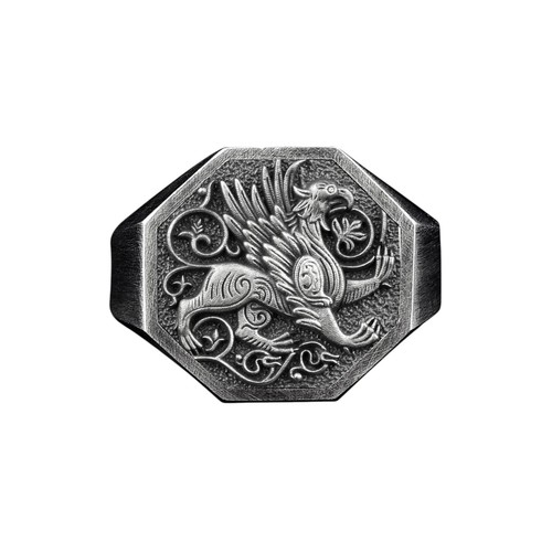Anello grifone argento - in,