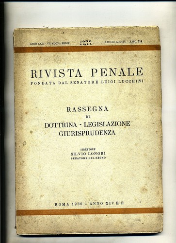 Rivista penale rassegna di - penale,
