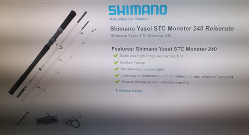 Canna pesca shimano yasei - canna, da