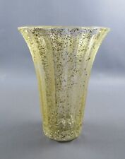 Vaso cristallo foglia oro