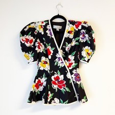 A.J. BARI blusa peplo nera