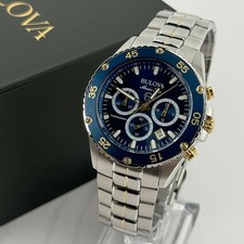 Orologio Bulova Marine Star 98B400 Cronografo Uomo Quarzo Quadrante Blu 41,5mm