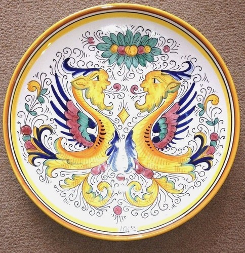 Deruta pottery plate 5 - pottery-, 12,5