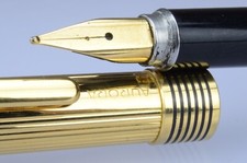 Aurora "Marco Polo 363" Stilografica Laminata-Oro Nib "F" Made in Italy 1980s