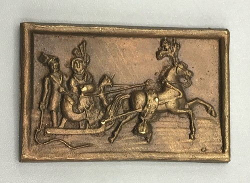 Antico piccolo quadro bronzo