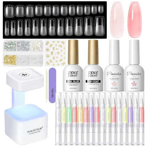 Square gel nail kit 240pc - gel,