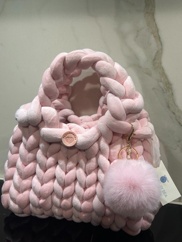 Borsa velluto rosa - in,