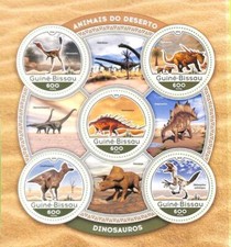 A7842a - Guinea-Bissau -Foglio timbro - 2016 preistorica DINOSAURI