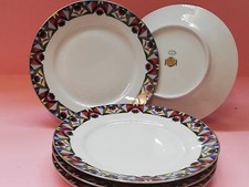 RICHARD GINORI MAGAZZINI BOLOGNA 5 PIATTI DESSERT PIATTO CM. 19,5 BORDO FILO ORO