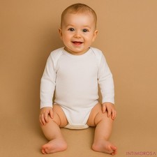 Body neonato bambino ellepi 890 caldo cotone manica lunga 3 pz