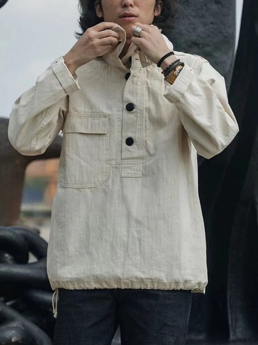 Parka pullover uomo con