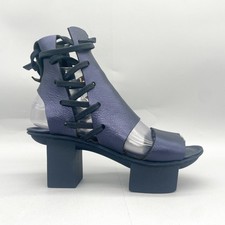 Sandali Trippen donna 38 7 Happy pelle metallizzata stringati tacco a blocco plateau